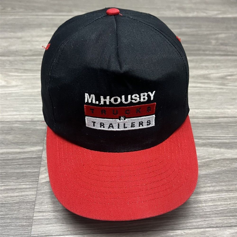 T.I. Hat Unisex OSFA M. Housby Trucks & Trailers Black Red Snapback EUC